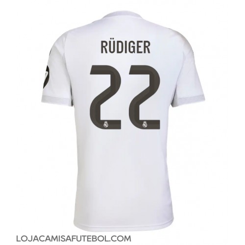 Camisa de Futebol Real Madrid Antonio Rudiger #22 Equipamento Principal 2025-26 Manga Curta